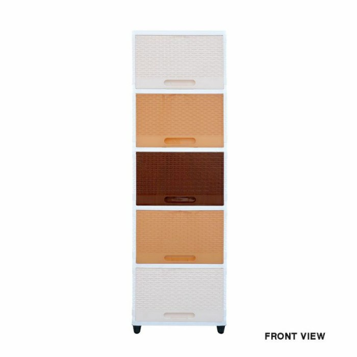 

Terlaris Rak Wide Club Flip Rattan White Earth Color Susun 2, 3 , 4 Dan 5