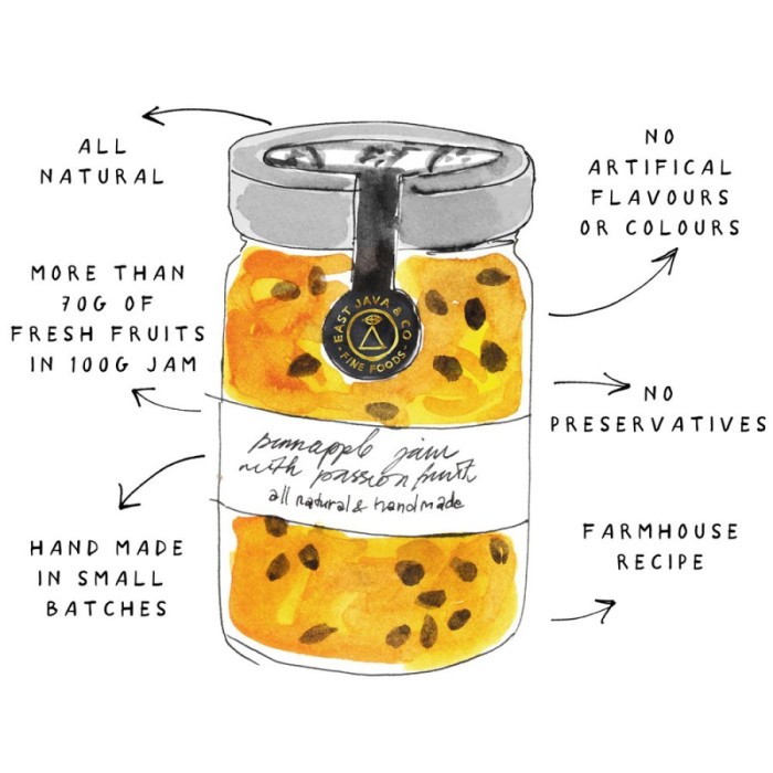 

East Java And Co Pine Jam With Passion Fruit 250 Gr