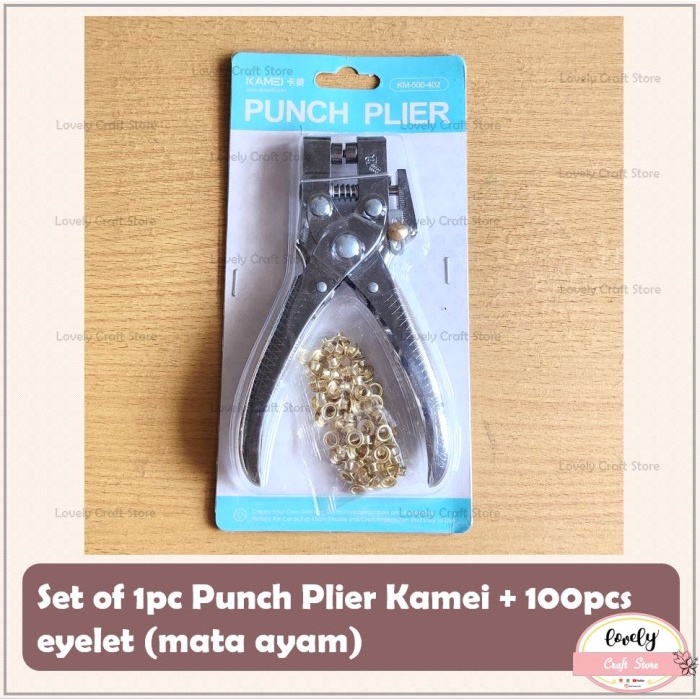 

Terlaris Set Of 2In1 Multipurpose Punch Plier & Eyelet Tang Mata Ayam Pembolong