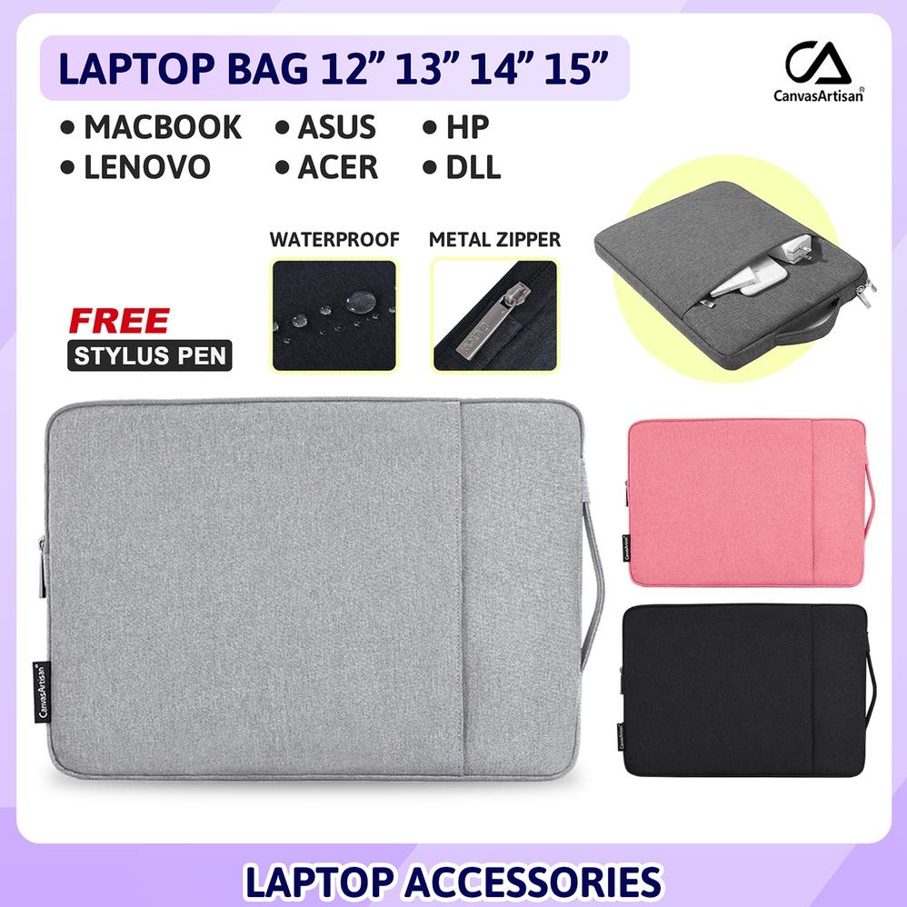 Terlaris Tas Laptop 12 13 14 15 Inch Asus Lenovo Acer Dell Macbook Sleeve Pouch Hand Bag Sarung Casi