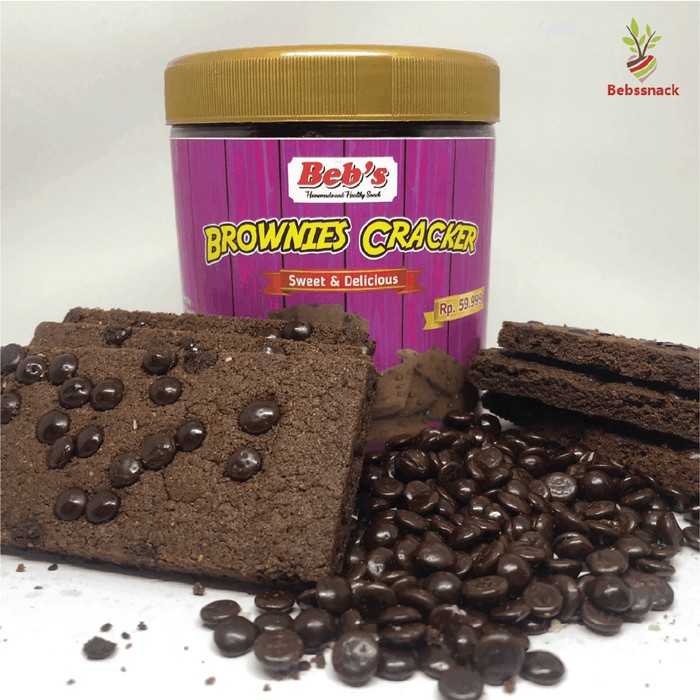 BROWNIES CRACKER BEBSSNACK (KERIPIK BROWNIES) MURAH CRISPY BROWNIES