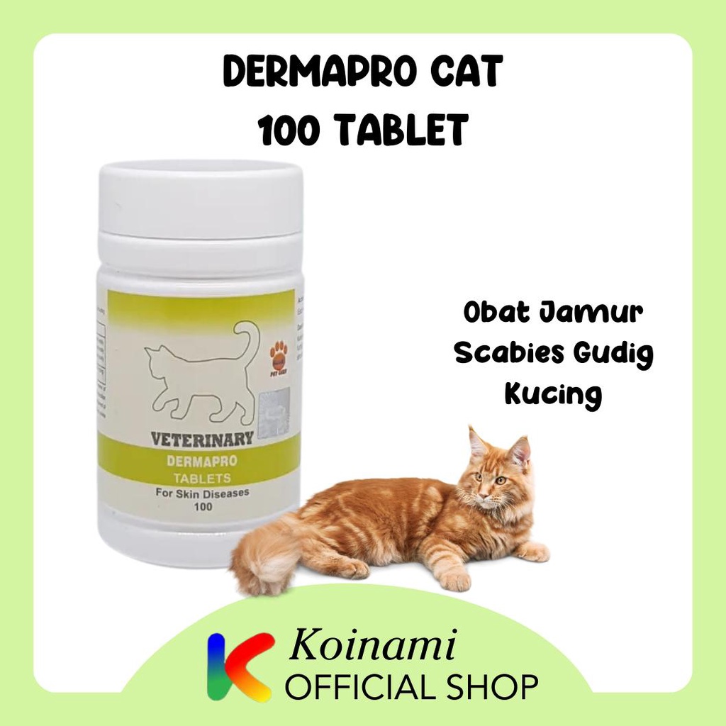 MURAH DERMAPRO CAT 100 TABLET / RAID ALL / VETERINARY / OBAT JAMUR SCABIES GUDIG / KULIT / KUCING