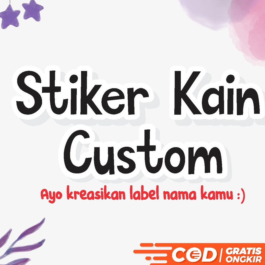

[KODE PRODUK RGINL4948] SEHARI JADI . Stiker Label Nama Kain Baju Anak Sablon Setrika sticker aesthetic custom dapat 50pcs