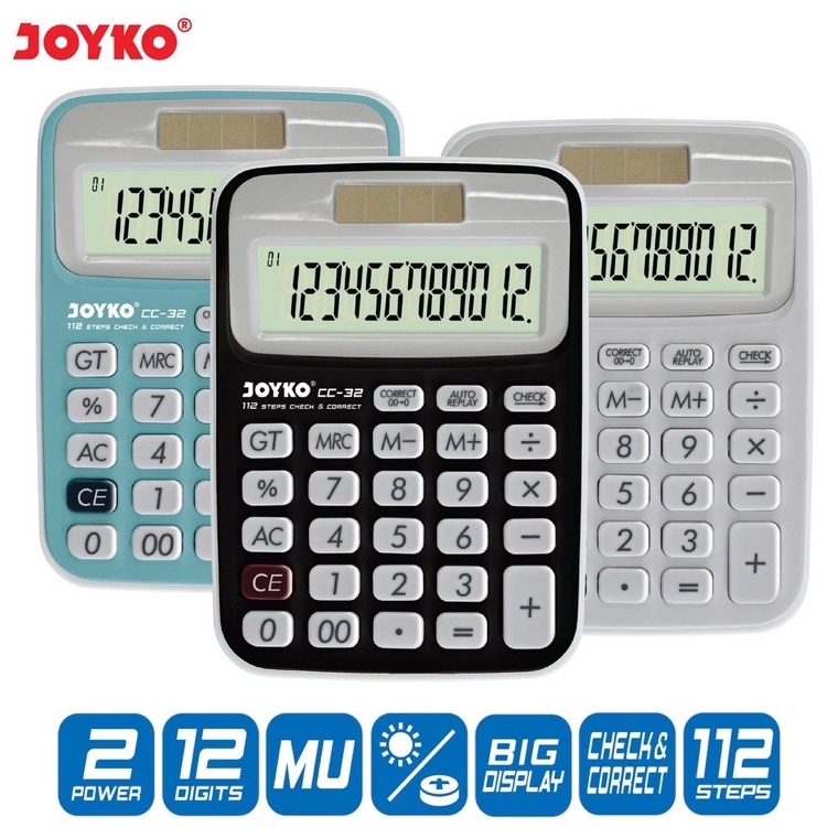 

Grosir.. Kalkulator Joyko CC-32 12digits 8QS