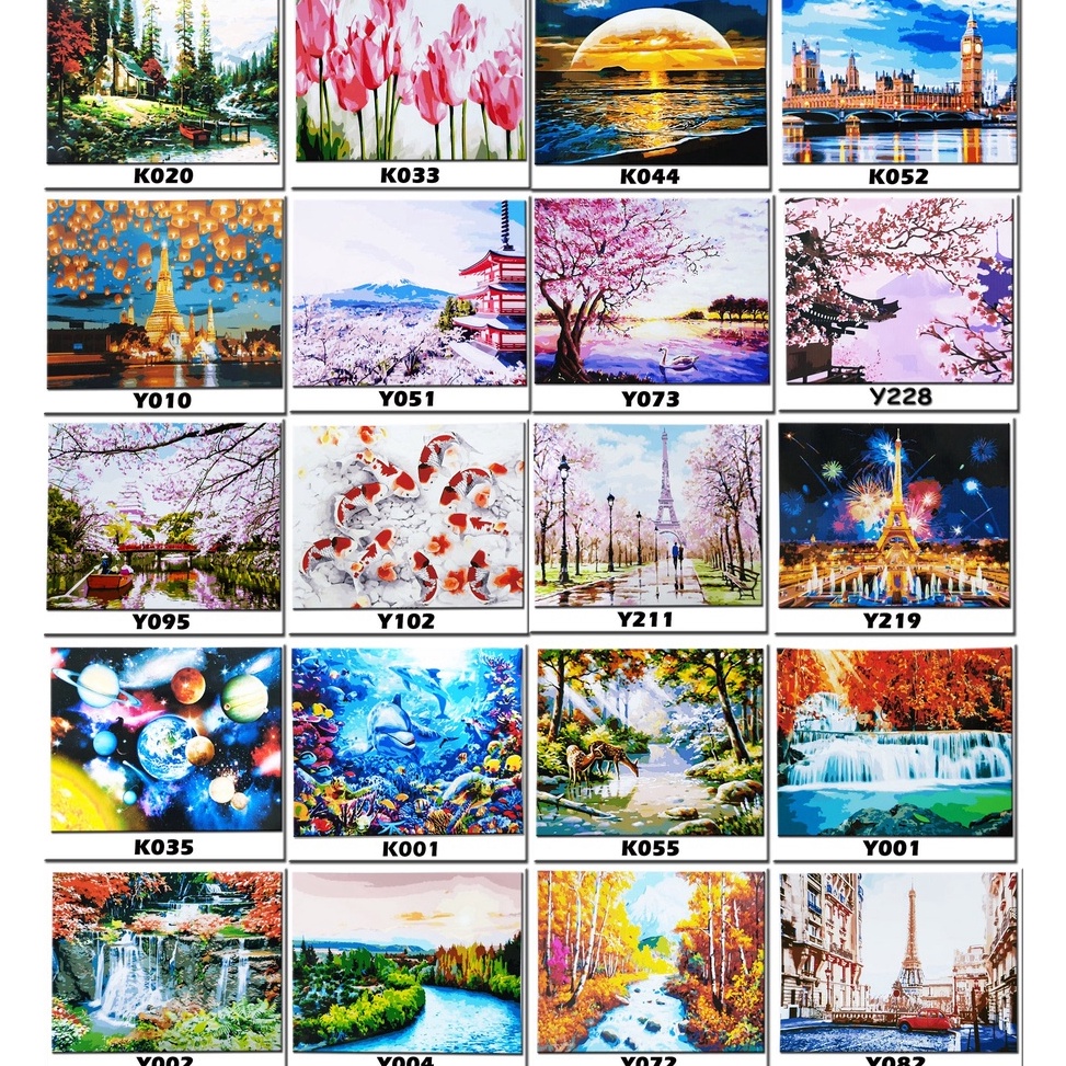 

Baru.. WPSBGS PROMO LANDSCAPE A PAINT BY NUMBER PAINTING BY NUMBERS DIY PARIS ALAM ART SET MELUKIS ZVQ