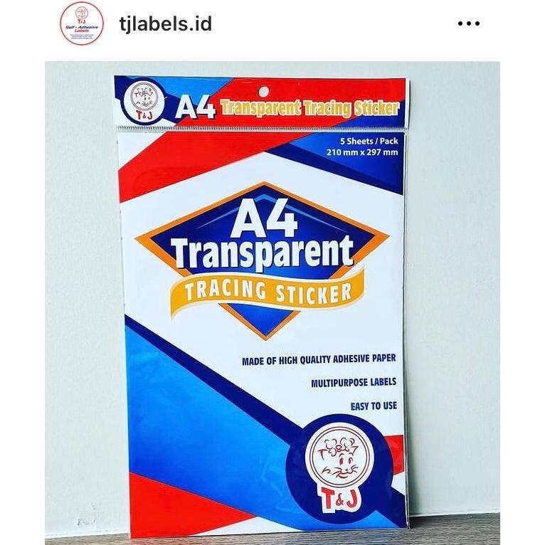 

T&J Labels A4 TRANSPARENT (5 SHEETS)