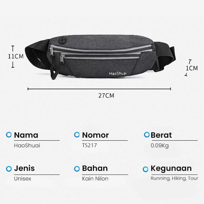 Tas Waisbag Pria Wanita Tas Jogging Pinggang Lari Olahraga Running