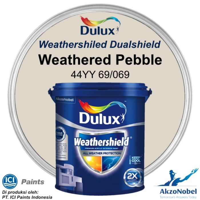 CAT DULUX WEATHERSHIELD 2.5 LT - WEATHERED PEBBLE 44YY 69/069