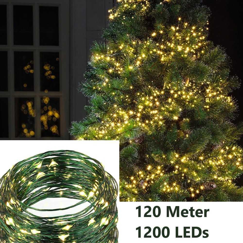 PDQ Lampu Hias String Lights Waterproof with Remote 8 Modes Warm White - PD3