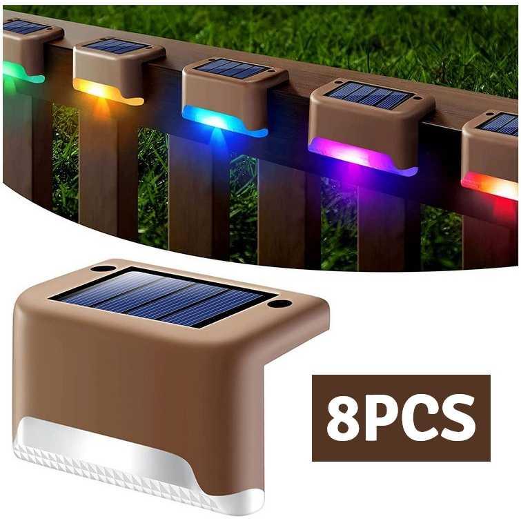 IWP Lampu Taman Hias Otomatis Deck Light Solar Power IP65 RGB 8 PCS - IW12