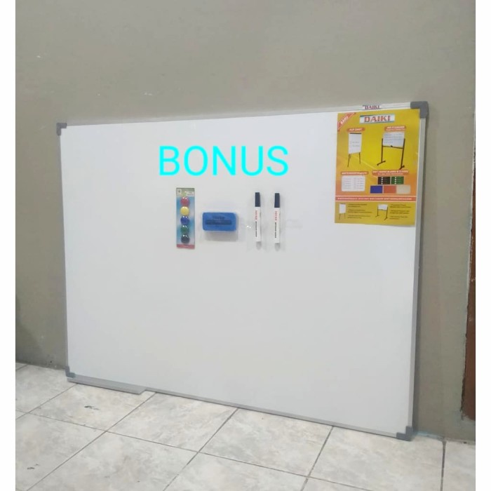 

Terlaris Whiteboard / Papan Tulis Magnetic Uk 90X120 Cm