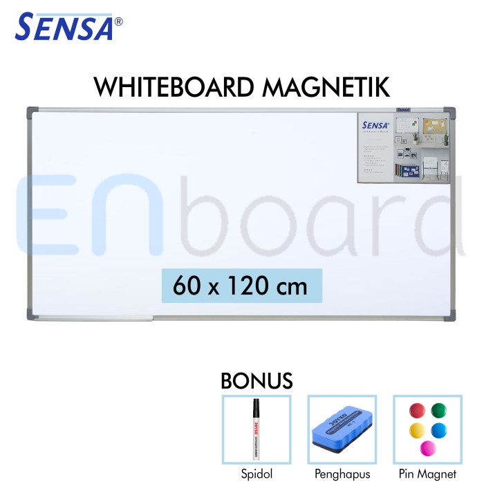 

Terlaris Papan Tulis Whiteboard Gantung Magnet Single Face Sensa 60 X 120 Cm