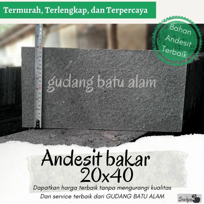 Batu Alam Andesit Bakar 20x40