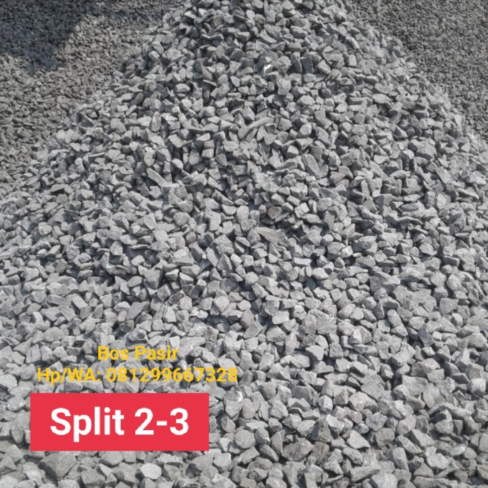 Batu Split 2-3 Batu Cor (7 m3) Batu Pecah Kerikil Cor
