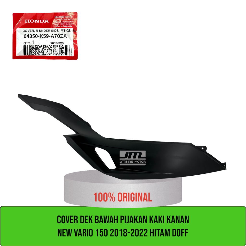 Cover dek bawah pijakan kaki new vario 150 hitam doff 64350-K59-A70ZA 64360-K59-A70ZA