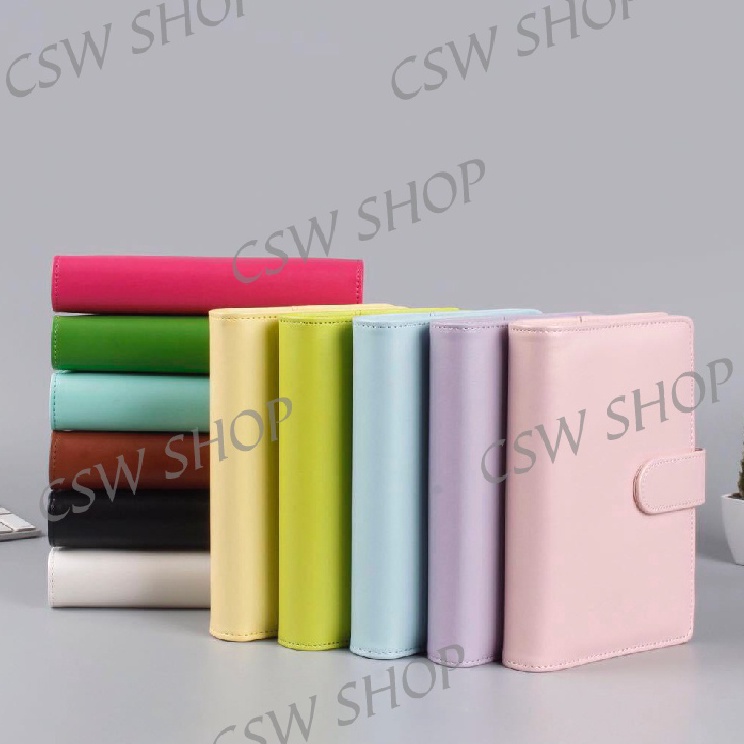 

Terbaru 3.3 Macaron PU Leather Notebook Binder A5 Album Binder 6 Lubang