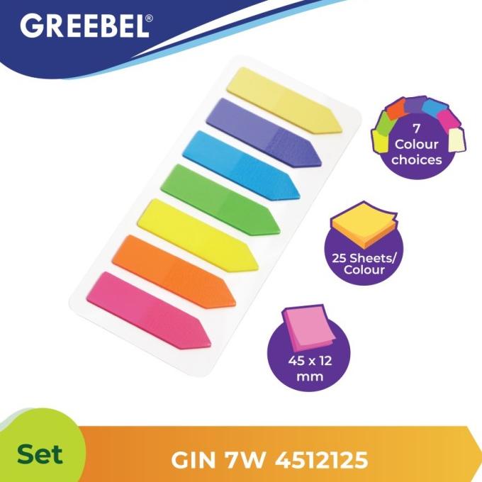 

TBMO GREEBEL INDEX PANAH GIN.7W 45X12 25S 4512125 / STICKY NOTE