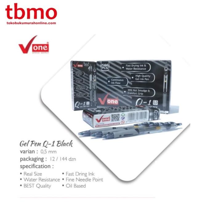 

TBMO ECER V ONE GEL PEN Q-1 BLACK 0310261 / BOLPEN GEL