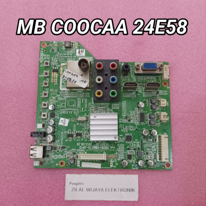 COOCAA 24E58 - MB - MAINBOARD - MOTHERBOARD - MOBO - MESIN TV - MB TV COOCAA