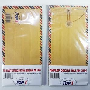 

AMPLOP COKLAT KRAFT AM+TALI POP 1 - 304 ISI 10 LEMBAR