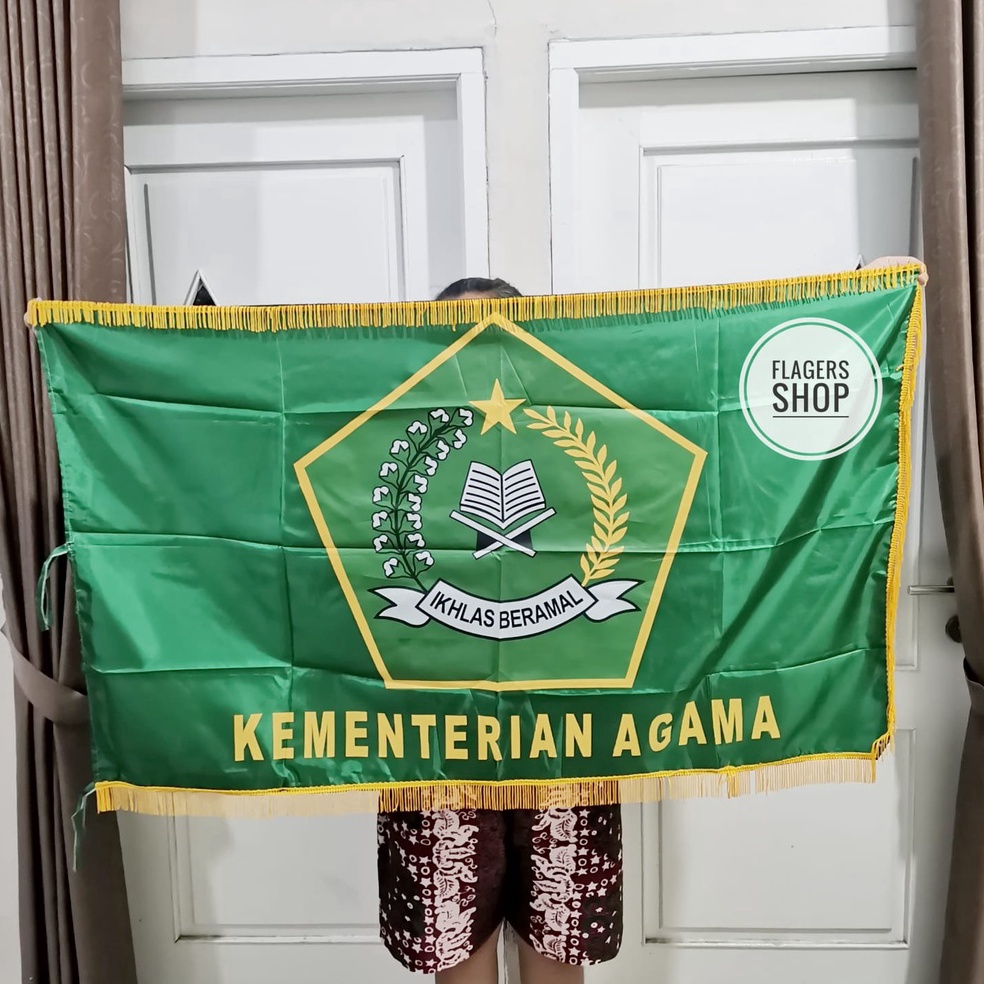 

Ready Stock.. Bendera Ruangan Kementerian Agama / Kemenag 90x135 cm - Ukuran Besar HKM