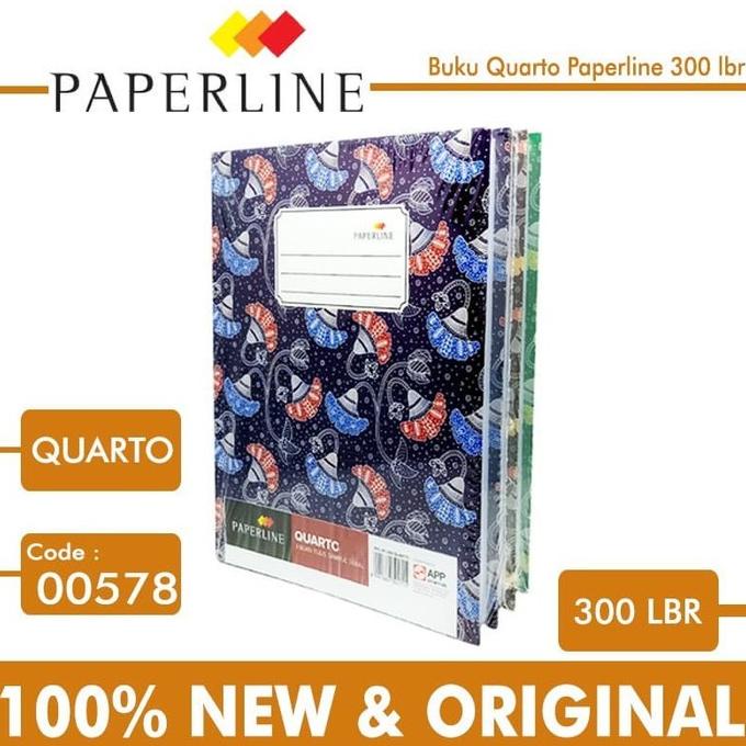 

BUKU CATATAN / HARDCOVER PAPERLINE HC QUARTO ISI 300 LEMBAR