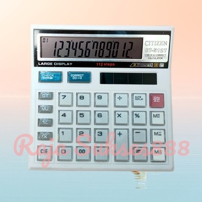 

Stok banyak KALKULATOR CITIZEN 512T 12 Digit PUTIH ELEGANT MURAH GAMPANG DI GUNAKAN CITIPLUS 512 0CV