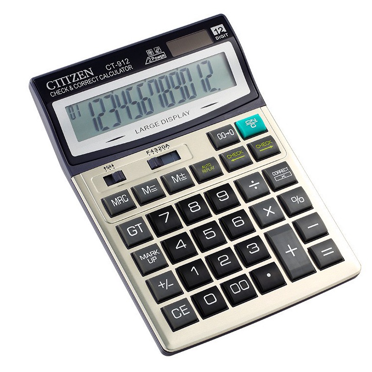 

Ready stok Kalkulator Citizen CT-912 12 Digit Kalkulator Besar 95