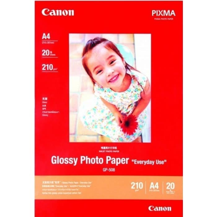 

Terlaris Canon Glossy Photo Paper Gp-508 A4 (20 Sheets)