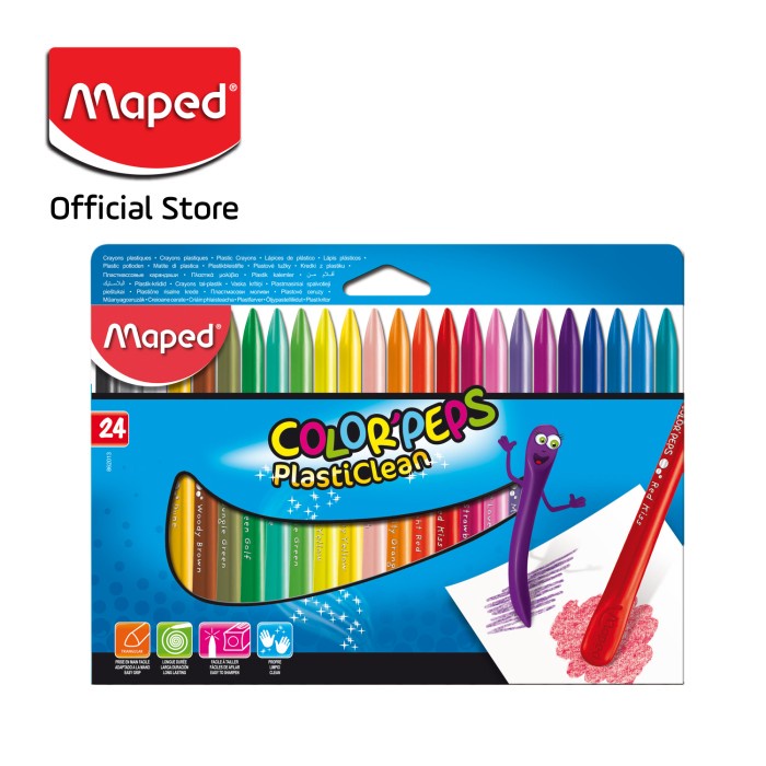 

Best Seller Maped Plasticlean Crayon 24' - Cardboard