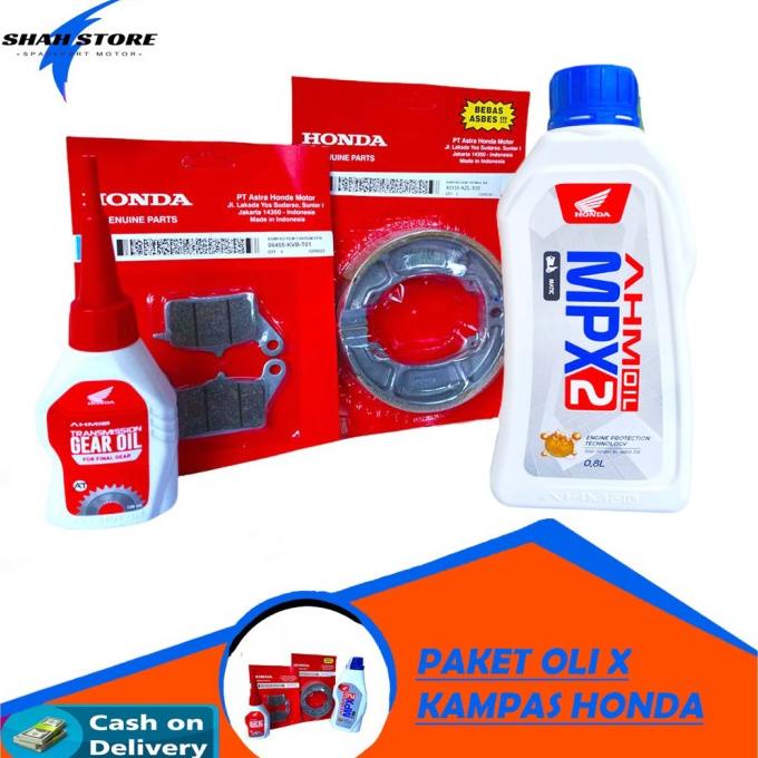PAKET OLI DAN KAMPAS REM BEAT VARIO SCOOPY SPACY