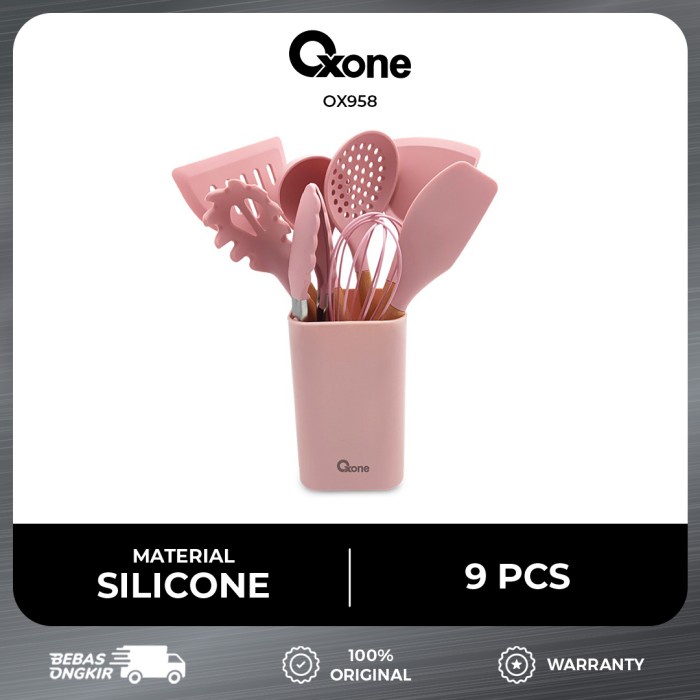 Oxone OX958 Spatula Silicone Kitchen Tools 9 Pcs
