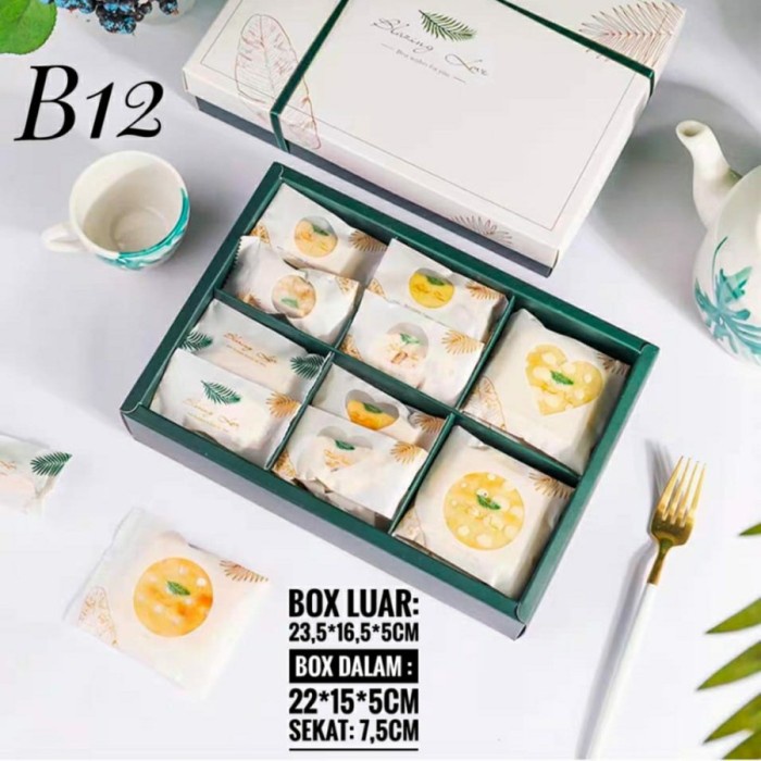 Box Kue Sekat 6 B12 Kotak Kue Nastar/Cookies/Packaging Box Kue new