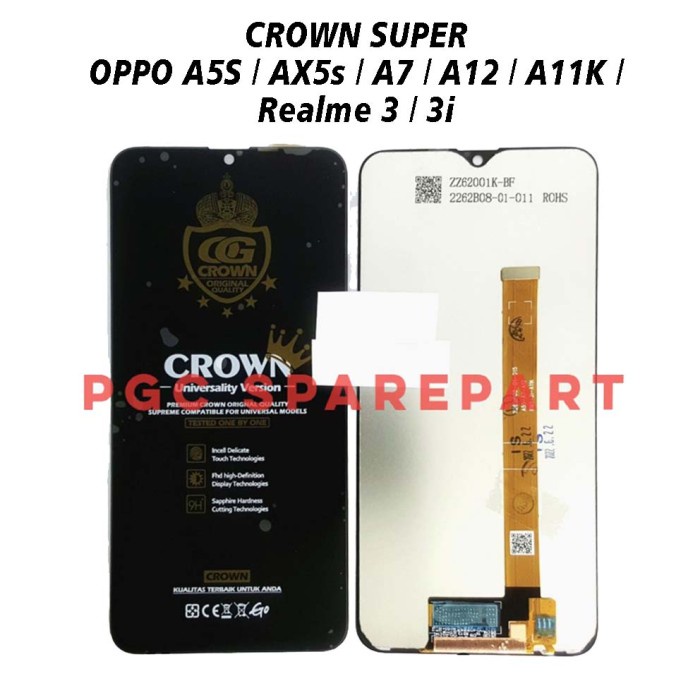 Terlaris Lcd Touchscreen Fullset Kwalitas Crown Super Oppo A5S A7 Realme 3