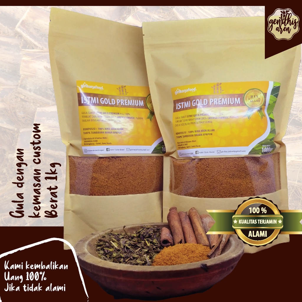 

Gula Semut Aren Organik Kemasan Kustom Maksimal 1Kg