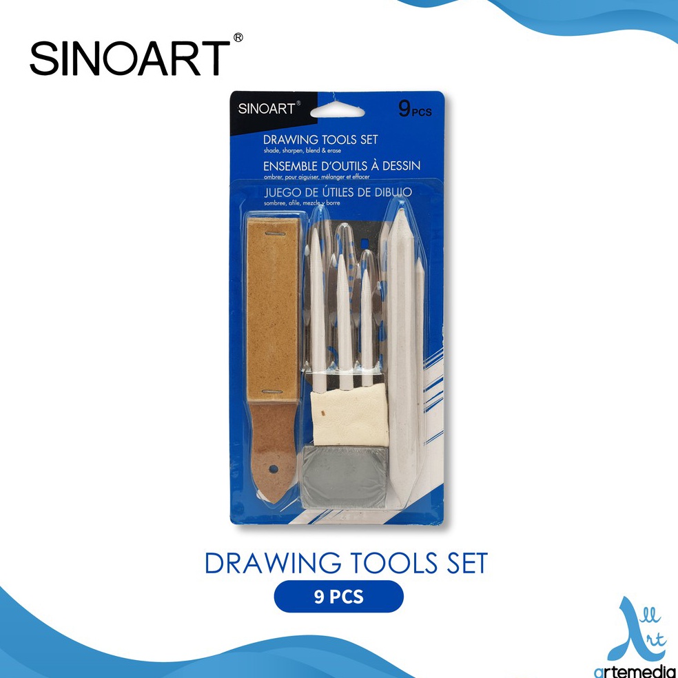 

Kekinian.. Alat Gambar Sinoart Drawing Tool Set 9 Paper Stump Eraser 9J9