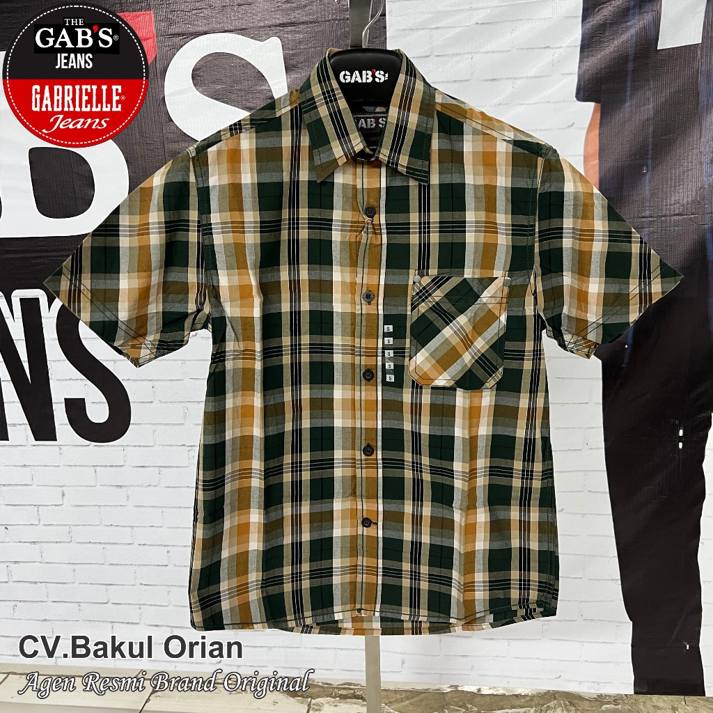 Kemeja Pria Gab's Gabrielle GBL Original Size S Reguler - HV11407FS-S