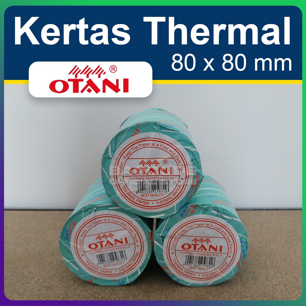 

5.5 MALL KERTAS THERMAL 80 X 80 mm - 80x80 mm - 80x80mm - 80mm ROLL EPSON 82 - PARKIR ANTRIAN - OTANI HITAM