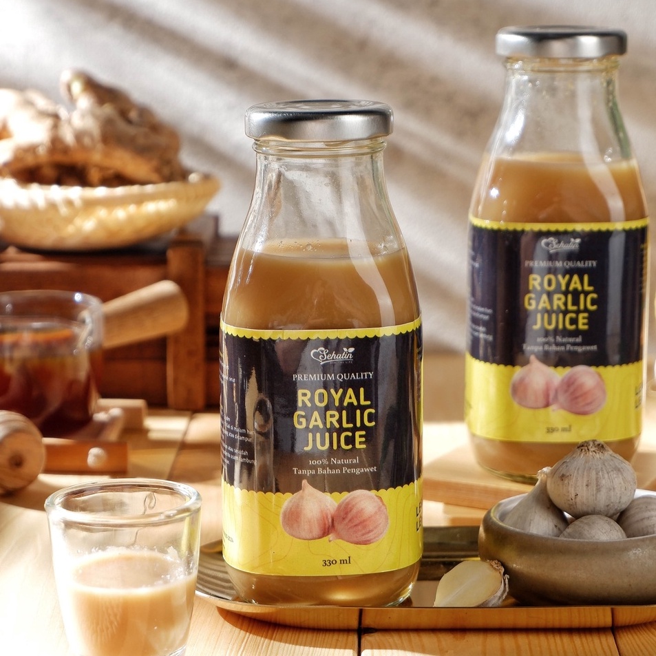 

SALE TERBAIK Jus Bawang Putih Tunggal ROYAL GARLIC JUICE 100% Alami Tanpa Pengawet Bawang Putih Lanang Jahe Merah Lemon Cuka Apel Madu