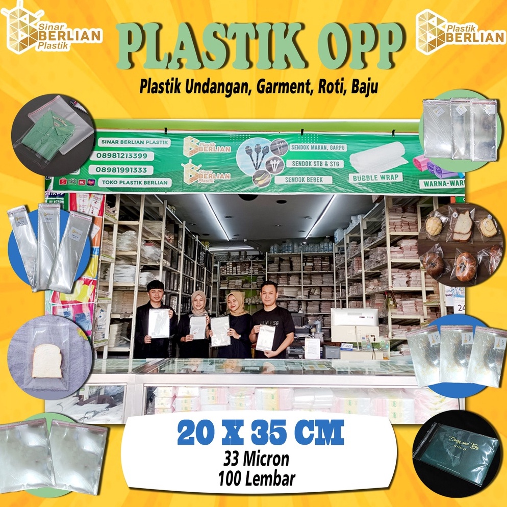 

Best seller 20 x 35 cm Plastik OPP TEBAL (100 lbr) (lem/seal) 44