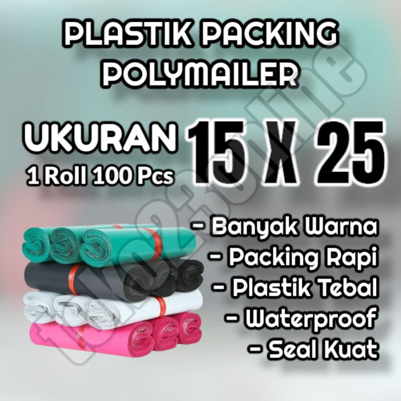 PLASTIK POLYMAILER 15X25 / POLYMAILER 15 X 25 POLIMER 15X25 / PLASTIK PACKING POLYMAILER POLIMER / P