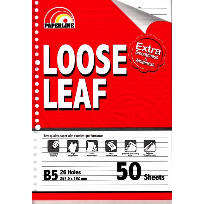 

Kertas Loose Leaf / File B5 50 Paperline / Big Boss sellanorimart