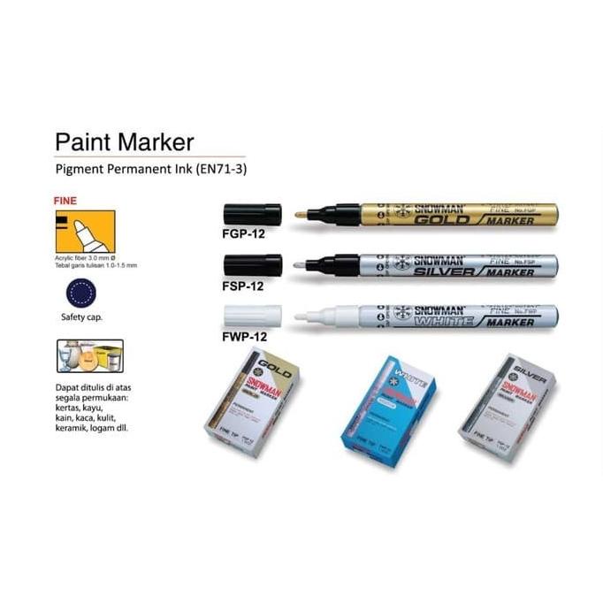 

Spidol Permanen Paint Marker Snowman Kecil FGP / FSP / FWP sellanorimart