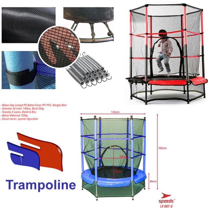 Terlaris Trampoline Trampolin Olahraga Anak Dewasa Jump Trampolin Speeds