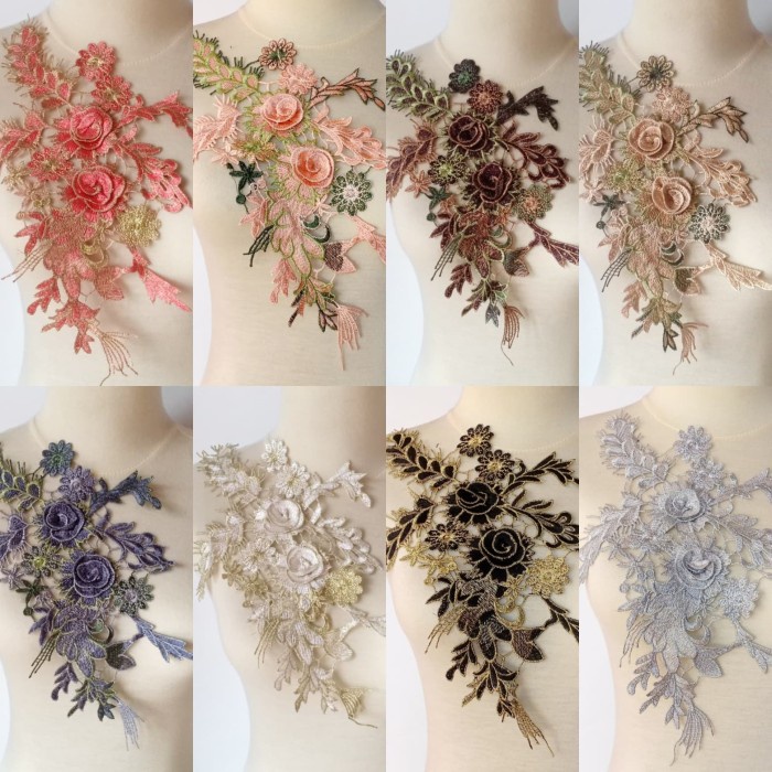 Terlaris Patch Bordir Bunga 3D/Aplikasi Bordir