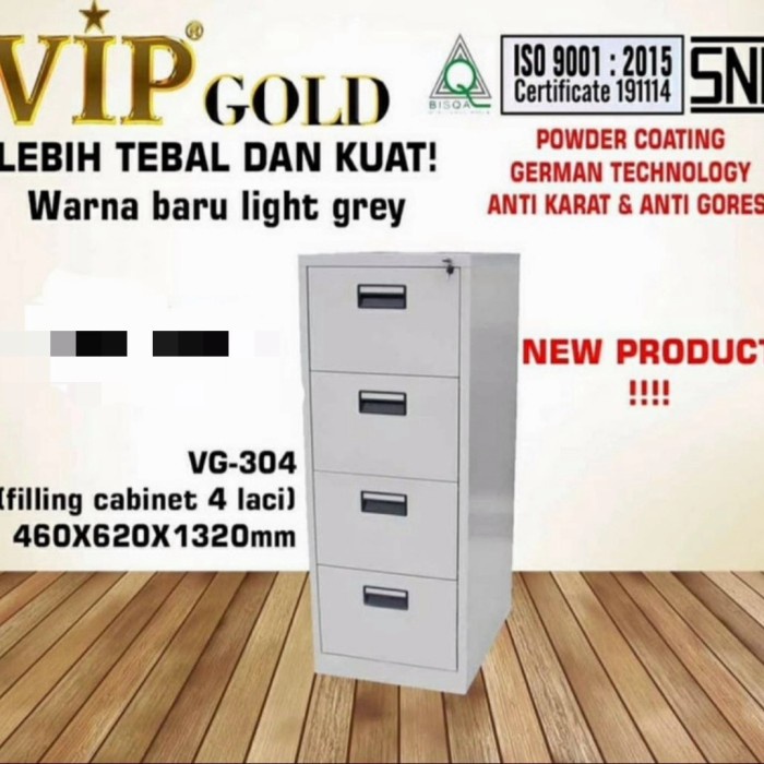 

Terlaris Filing Cabinet 4Laci Vip Gold Vg-304 Free Ongkir Wilayah Jaktang
