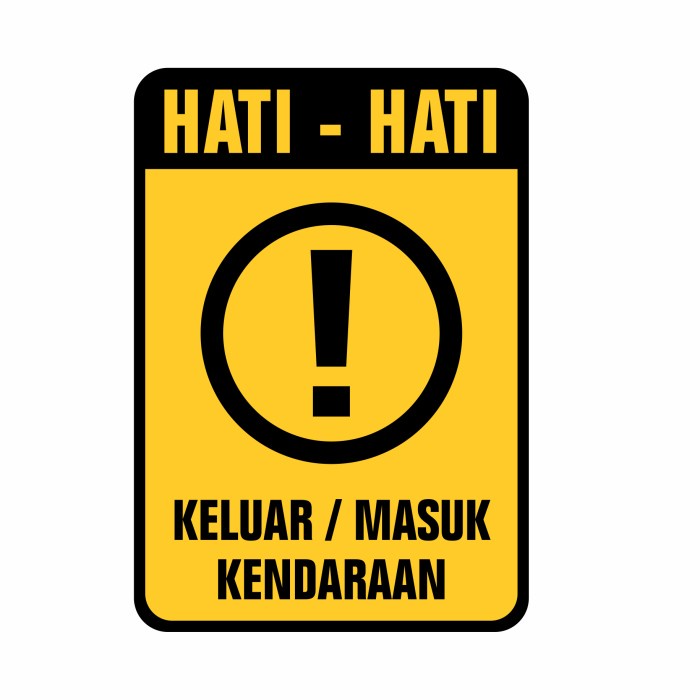 

Terlaris Rambu Sign Hatihati Keluar Masuk Kendaraan Bahan Plat Alumunium 35X50