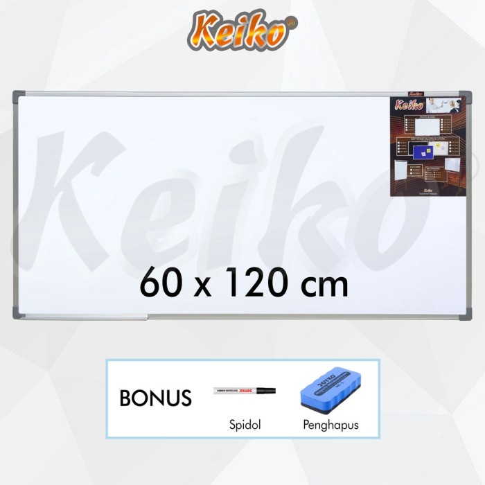 

Terlaris Papan Tulis Whiteboard / White Board Gantung Single Face Keiko 60 X