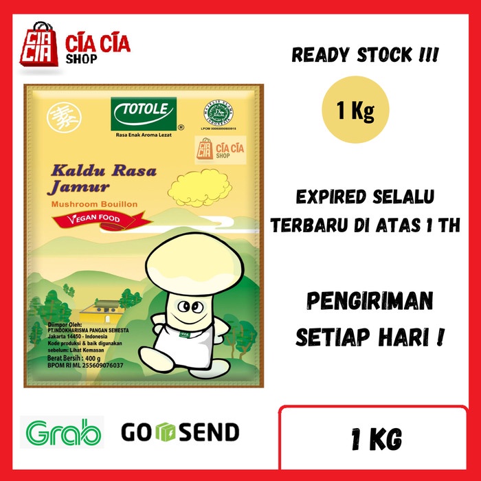 

Totole Kaldu Jamur 1Kg Halal Mui Bumbu Totole Rasa Jamur 1000 Gram