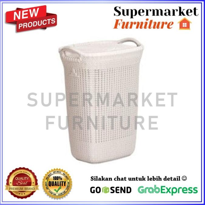 Keranjang laundry rotan plastik olymplast